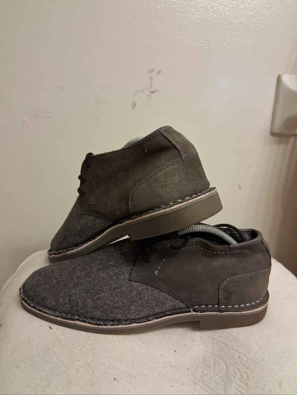 Men's Gray KENNETH COLE REACTION Herringbone Lace-Up Shoes size 11 M
